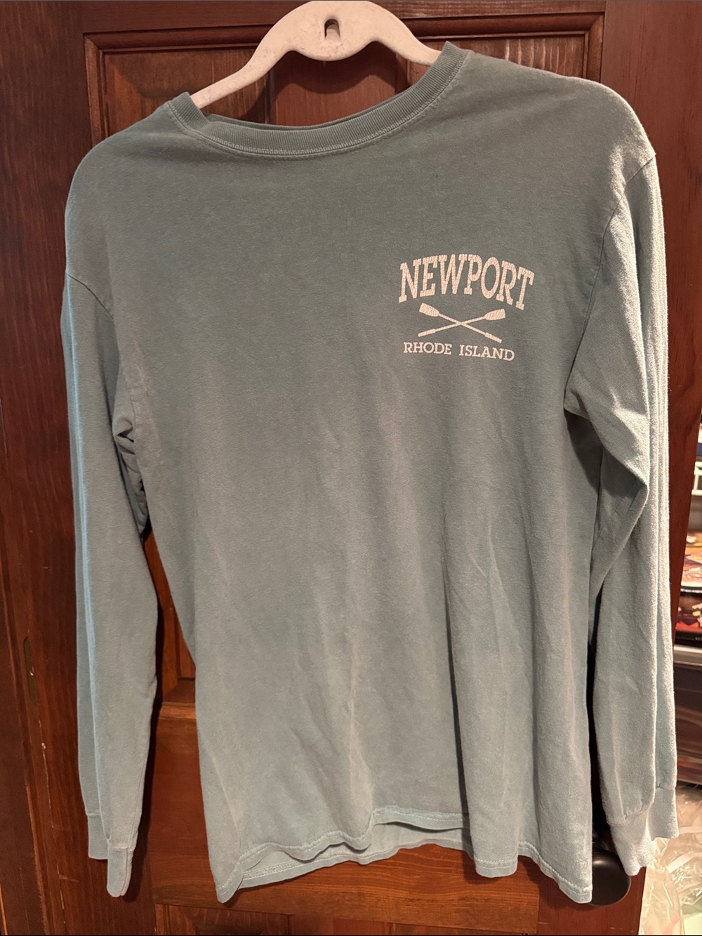 Comfort Colors Newport Rhode Island Long Sleeve Tee in Sage